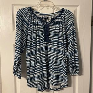 Chaps 3/4 sleeve top
